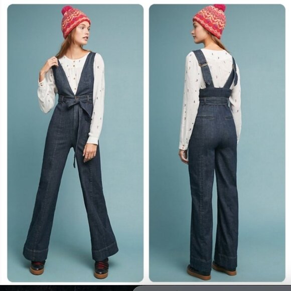NWOT Anthropologie Pilcro Denim Jumpsuit sz4 - Picture 1 of 7